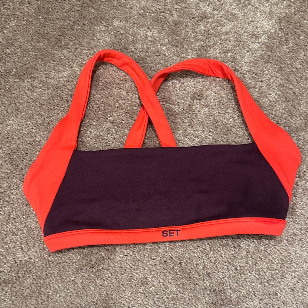 SET Active Cloud Crossback Bra Acai Size Small